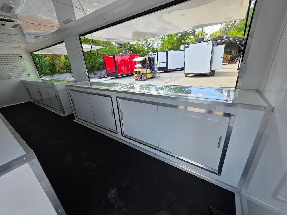 8.5' X 26' Black With Blackout Merchandising & Marketing Trailer