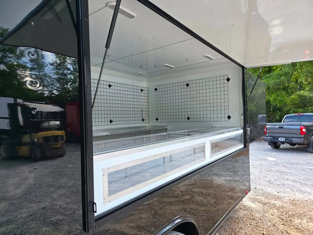 8.5' X 26' Black With Blackout Merchandising & Marketing Trailer