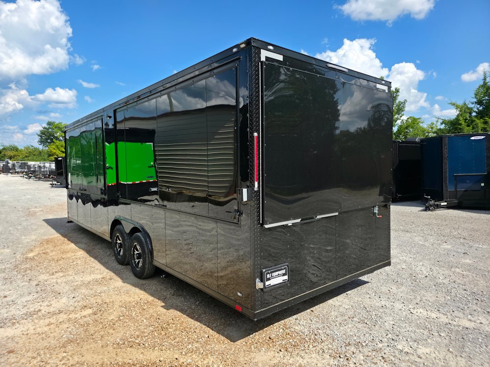 8.5' X 26' Black With Blackout Merchandising & Marketing Trailer