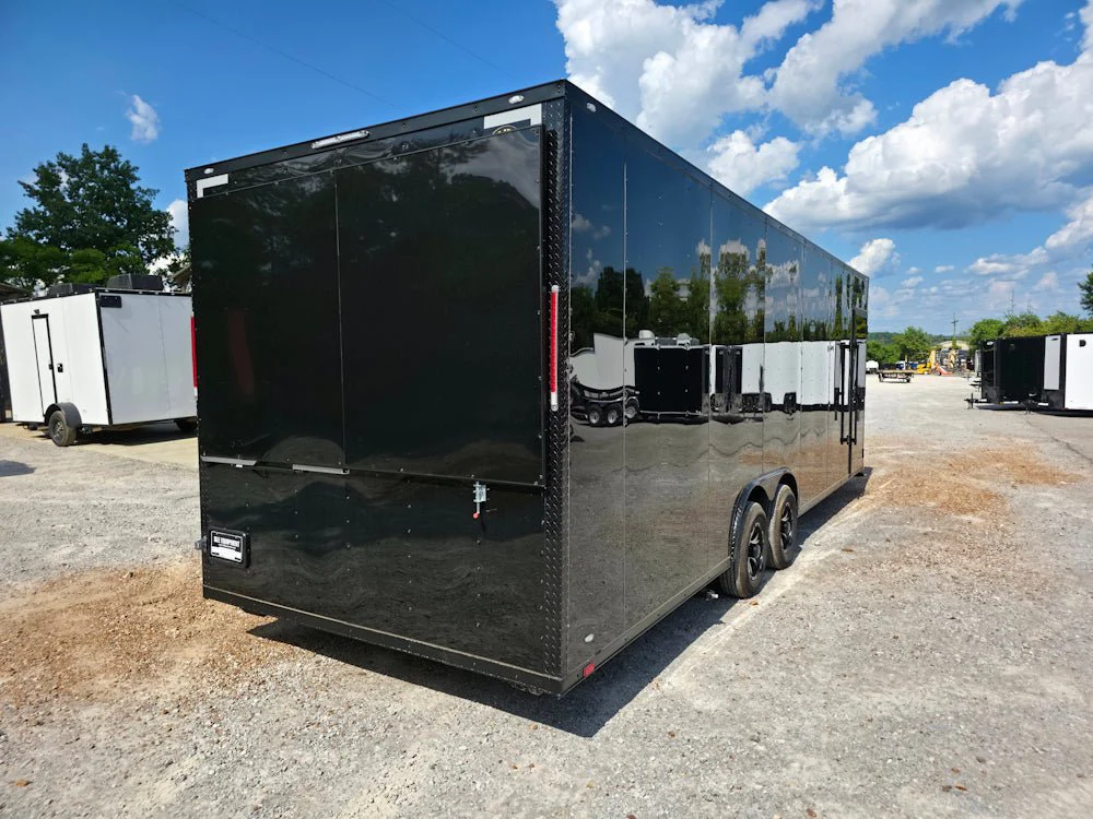 8.5' X 26' Black With Blackout Merchandising & Marketing Trailer