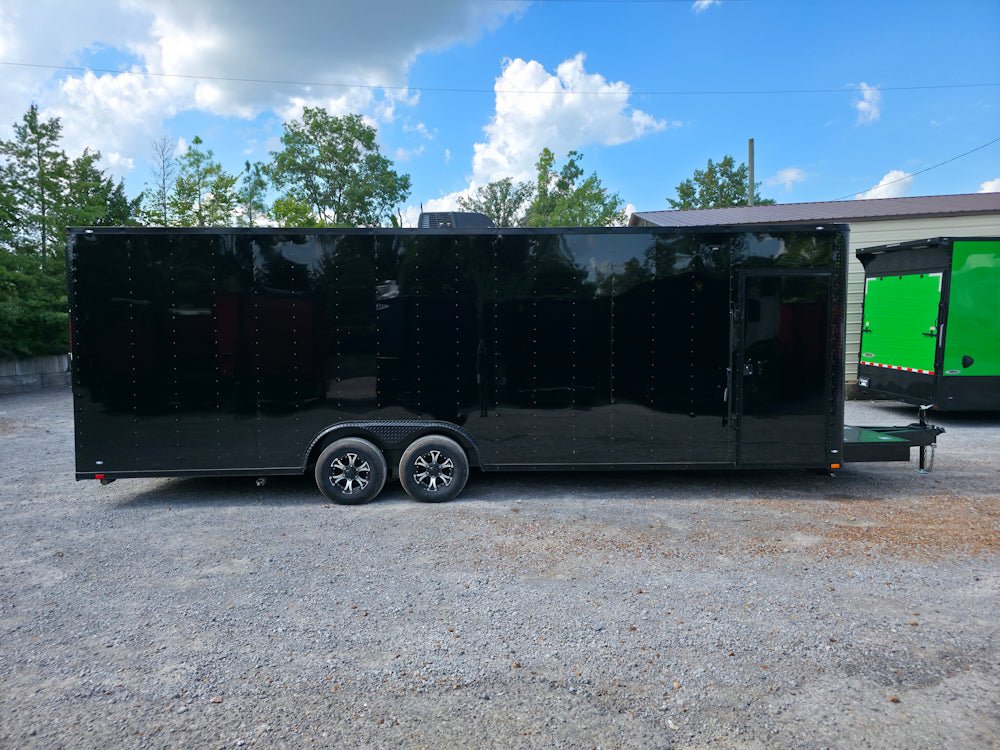 8.5' X 26' Black With Blackout Merchandising & Marketing Trailer