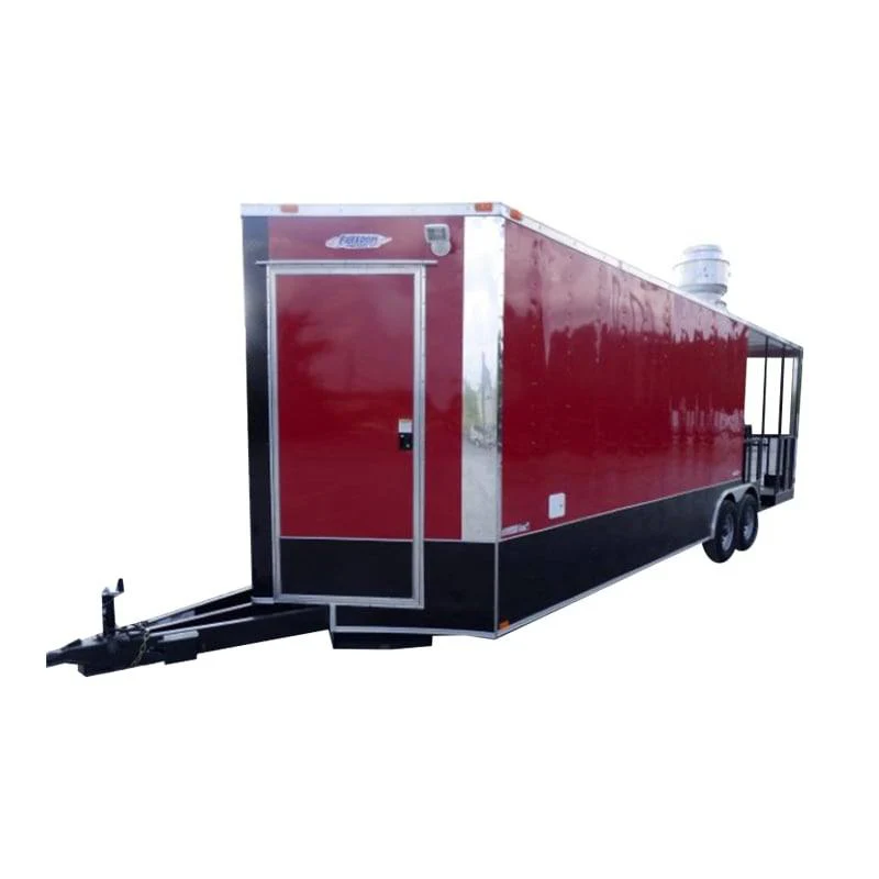 794-8.5-x-26-concession-bbq-food-trailer-red-catering-event-1.webp 8.5' x 26' Concession BBQ Food Trailer Red Catering Event