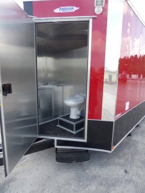794-8.5-x-26-concession-bbq-food-trailer-red-catering-event-10.jpg 8.5' x 26' Concession BBQ Food Trailer Red Catering Event