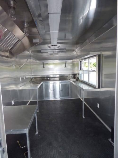 794-8.5-x-26-concession-bbq-food-trailer-red-catering-event-2.jpg 8.5' x 26' Concession BBQ Food Trailer Red Catering Event
