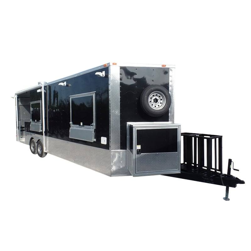 797-8.5-x-26-concession-food-trailer-black-event-catering-1.jpg 8.5' x 26' Concession Food Trailer Black Event Catering