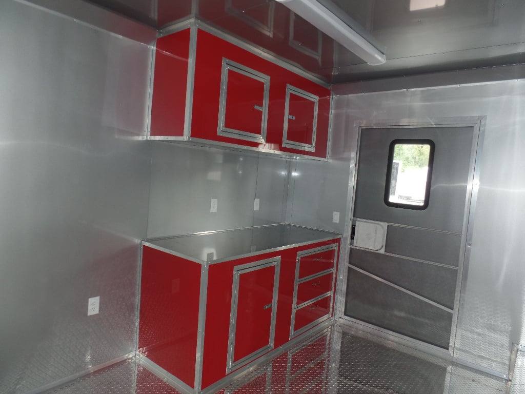 799-8.5-x-26-concession-food-trailer-red-bbq-event-catering-20.jpg 8.5' x 26' Concession Food Trailer Red BBQ Event Catering
