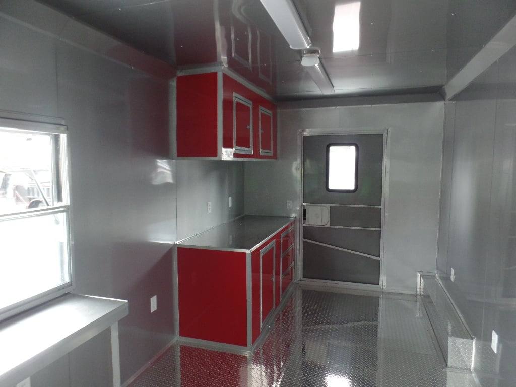 799-8.5-x-26-concession-food-trailer-red-bbq-event-catering-27.jpg 8.5' x 26' Concession Food Trailer Red BBQ Event Catering