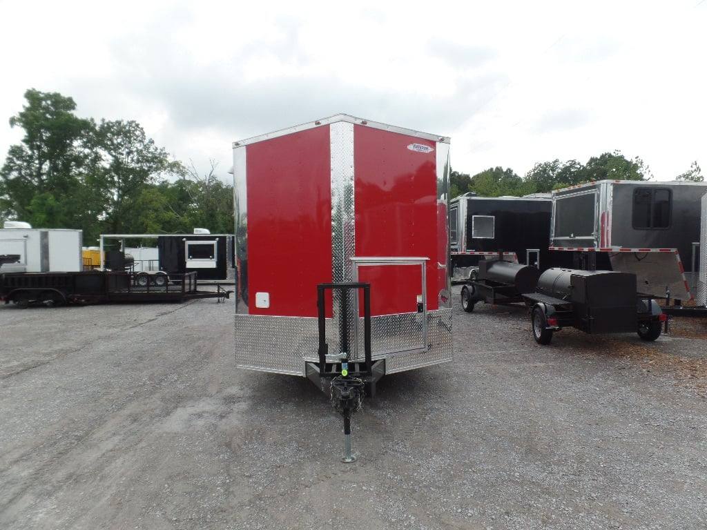 799-8.5-x-26-concession-food-trailer-red-bbq-event-catering-8.jpg 8.5' x 26' Concession Food Trailer Red BBQ Event Catering