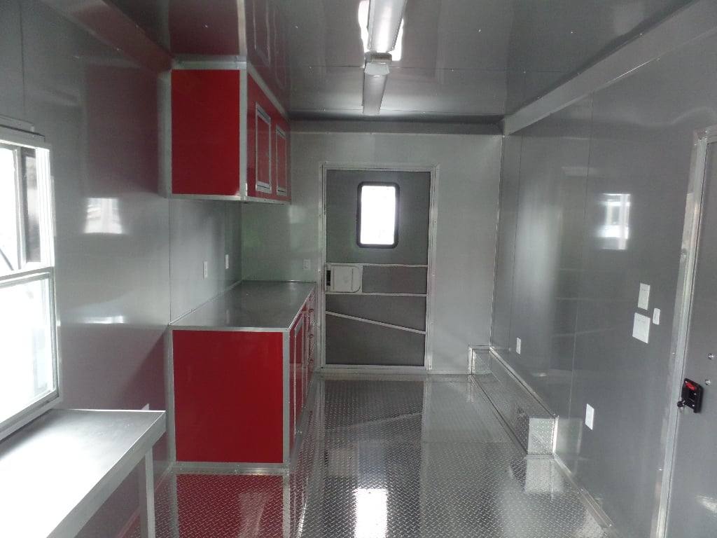 799-8.5-x-26-concession-food-trailer-red-bbq-event-catering-9.jpg 8.5' x 26' Concession Food Trailer Red BBQ Event Catering