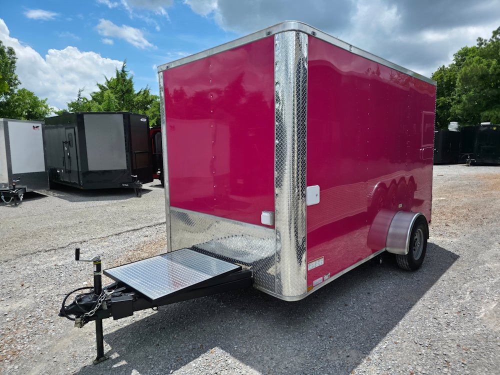 8-7-x-12-pink-concession-trailer-flat-front-food-event-catering-3.jpg 7' X 12' Pink Concession Trailer Flat Front Food Event Catering