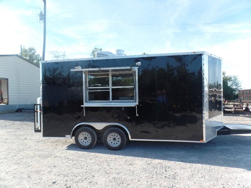 80-8.5-x-16-black-event-concession-food-trailer-with-appliances-17.jpg 8.5' x 16' Black Event Concession Food Trailer With Appliances