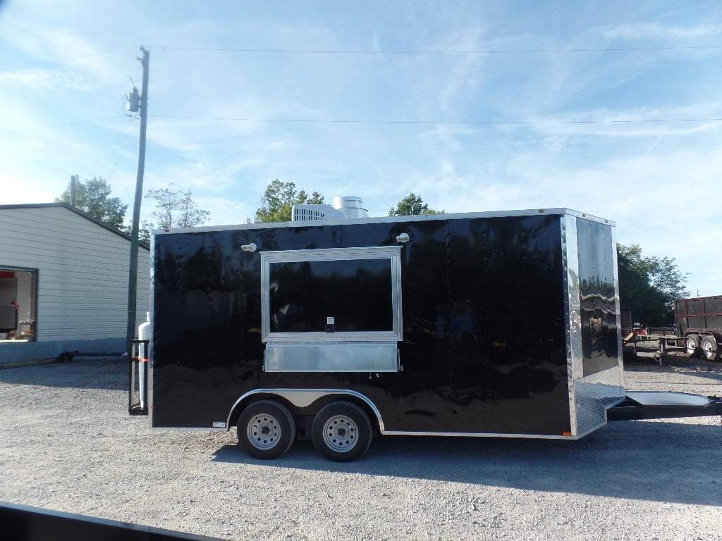 80-8.5-x-16-black-event-concession-food-trailer-with-appliances-25.jpg 8.5' x 16' Black Event Concession Food Trailer With Appliances