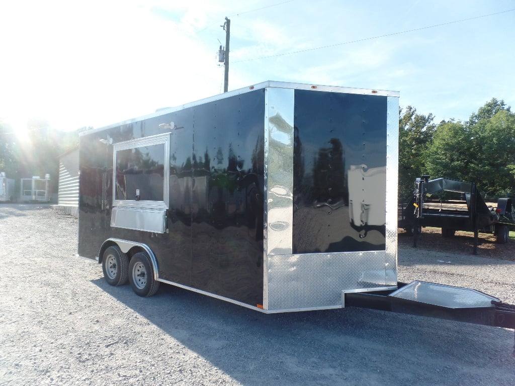 80-8.5-x-16-black-event-concession-food-trailer-with-appliances-28.jpg 8.5' x 16' Black Event Concession Food Trailer With Appliances