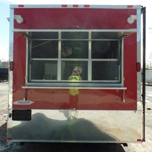8.5' x 26' Concession Food Trailer Red Event Catering