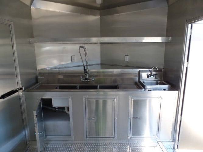 8.5' x 26' Concession Food Trailer Red Event Catering