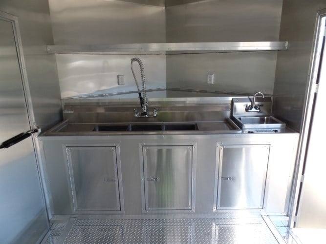 8.5' x 26' Concession Food Trailer Red Event Catering