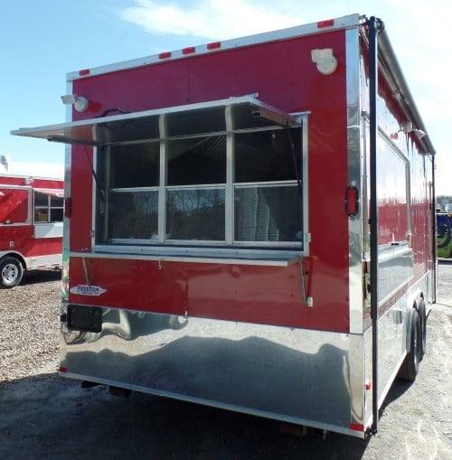 8.5' x 26' Concession Food Trailer Red Event Catering