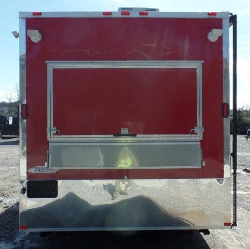 8.5' x 26' Concession Food Trailer Red Event Catering