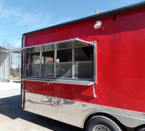 8.5' x 26' Concession Food Trailer Red Event Catering