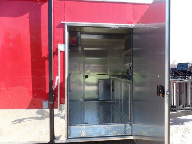 8.5' x 26' Concession Food Trailer Red Event Catering