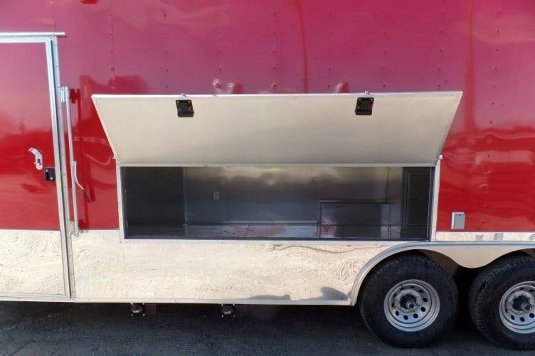 8.5' x 26' Concession Food Trailer Red Event Catering
