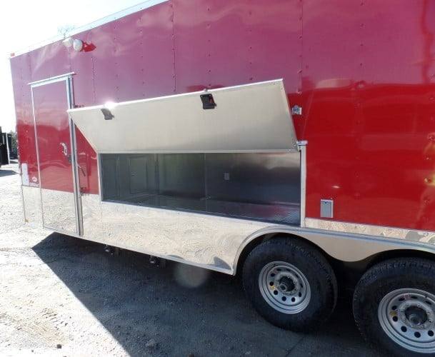 8.5' x 26' Concession Food Trailer Red Event Catering