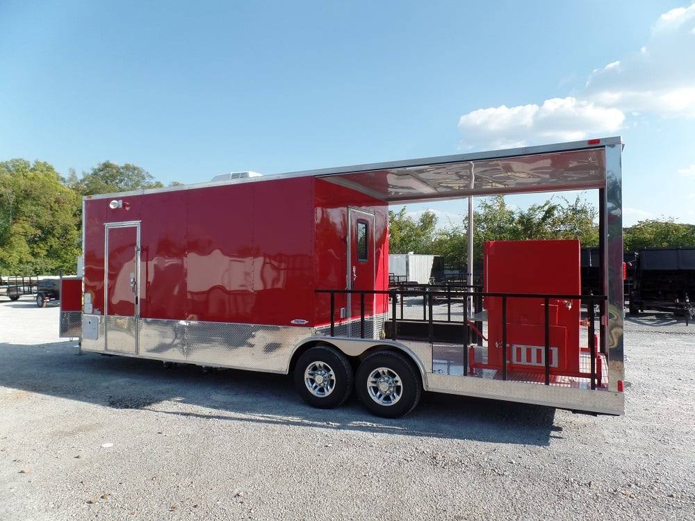 802-8.5-x-26-concession-red-bbq-food-trailer-event-catering-14.jpg 8.5' x 26' Concession Red BBQ Food Trailer Event Catering