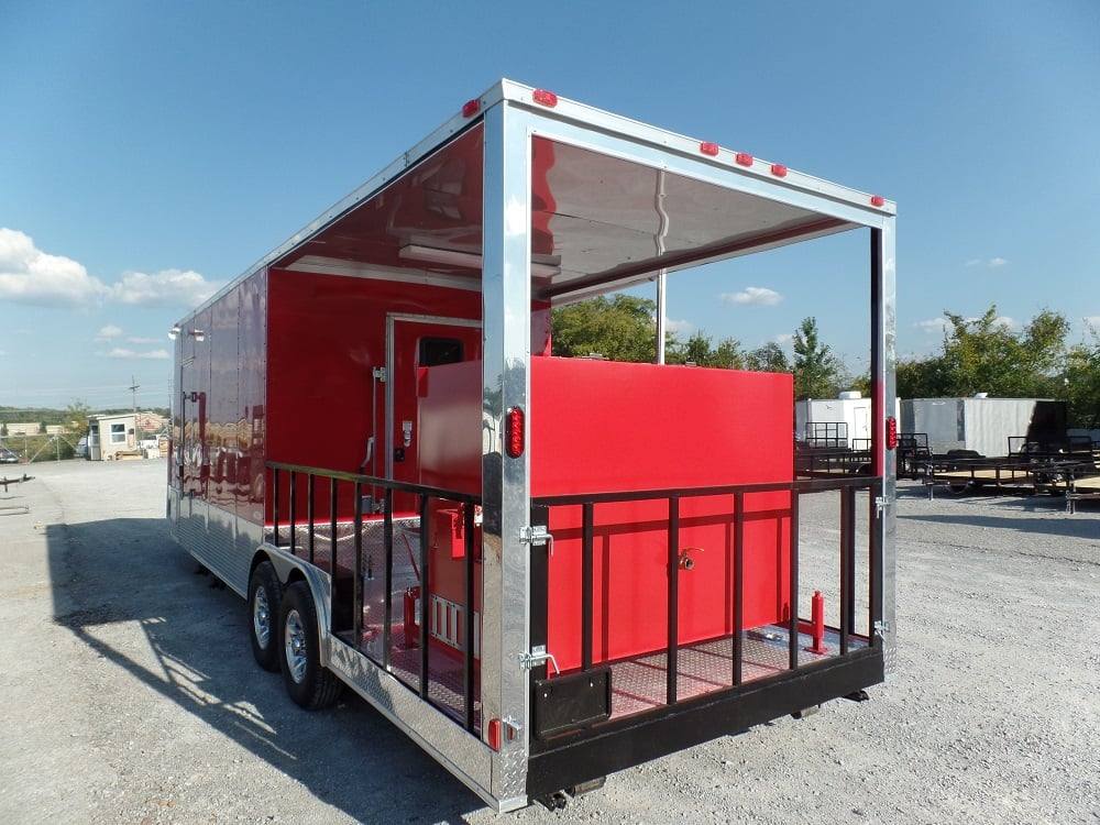 802-8.5-x-26-concession-red-bbq-food-trailer-event-catering-19.jpg 8.5' x 26' Concession Red BBQ Food Trailer Event Catering