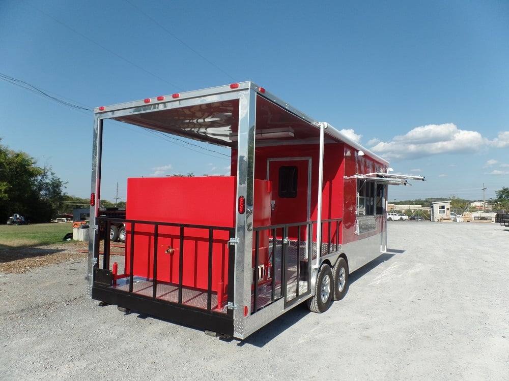 802-8.5-x-26-concession-red-bbq-food-trailer-event-catering-20.jpg 8.5' x 26' Concession Red BBQ Food Trailer Event Catering