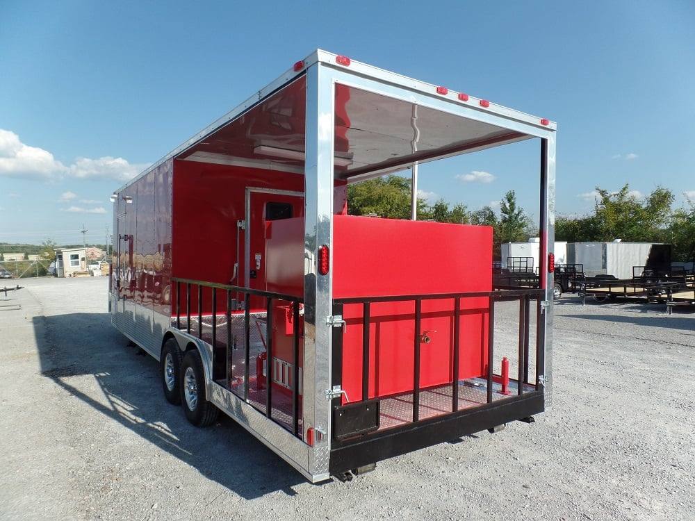 802-8.5-x-26-concession-red-bbq-food-trailer-event-catering-23.jpg 8.5' x 26' Concession Red BBQ Food Trailer Event Catering
