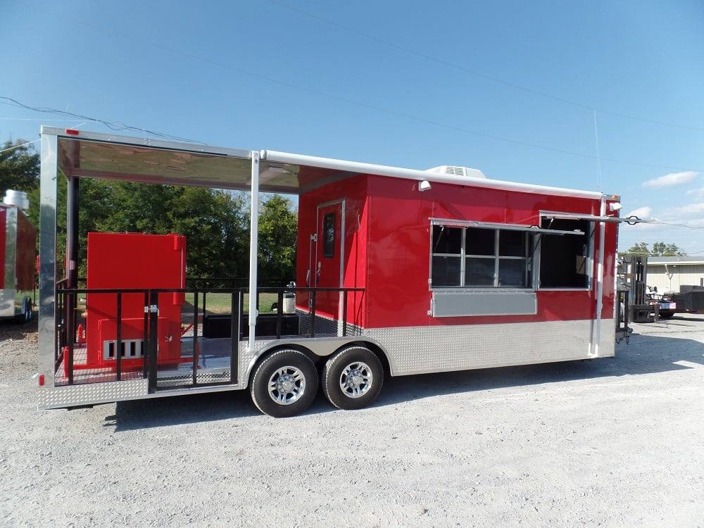 802-8.5-x-26-concession-red-bbq-food-trailer-event-catering-24.jpg 8.5' x 26' Concession Red BBQ Food Trailer Event Catering