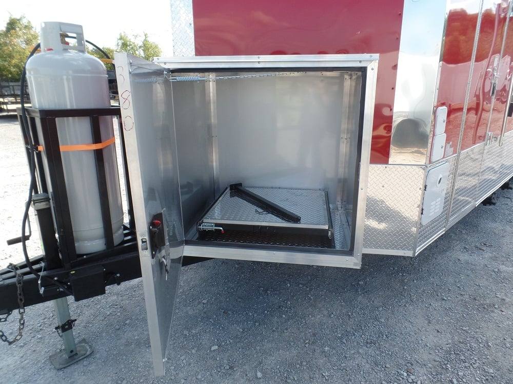 802-8.5-x-26-concession-red-bbq-food-trailer-event-catering-4.jpg 8.5' x 26' Concession Red BBQ Food Trailer Event Catering