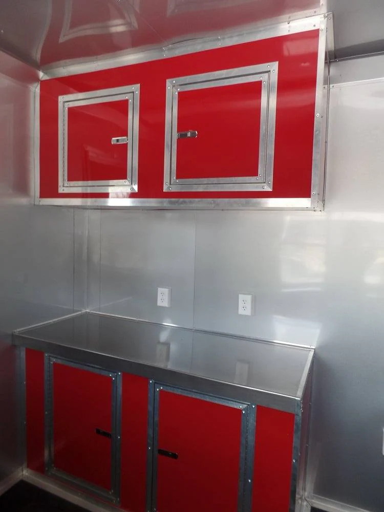 802-8.5-x-26-concession-red-bbq-food-trailer-event-catering-6.webp 8.5' x 26' Concession Red BBQ Food Trailer Event Catering