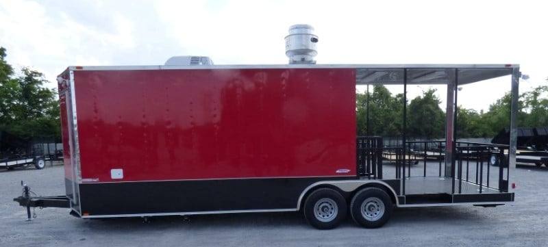 803-8.5-x-26-concession-red-bbq-food-trailer-with-appliances-11.jpg 8.5' x 26' Concession Red BBQ Food Trailer With Appliances