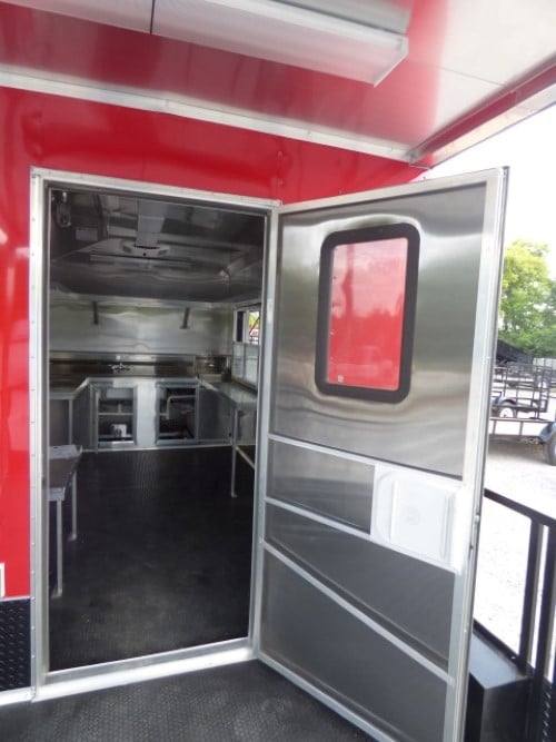 803-8.5-x-26-concession-red-bbq-food-trailer-with-appliances-3.jpg 8.5' x 26' Concession Red BBQ Food Trailer With Appliances