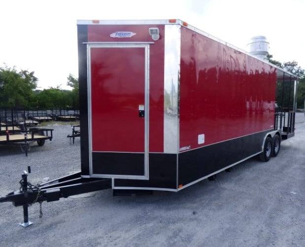 803-8.5-x-26-concession-red-bbq-food-trailer-with-appliances-36.jpg 8.5' x 26' Concession Red BBQ Food Trailer With Appliances