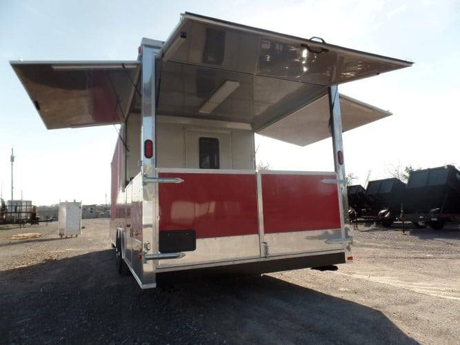 8.5' x 26' Concession Trailer Red BBQ Food Event Vending