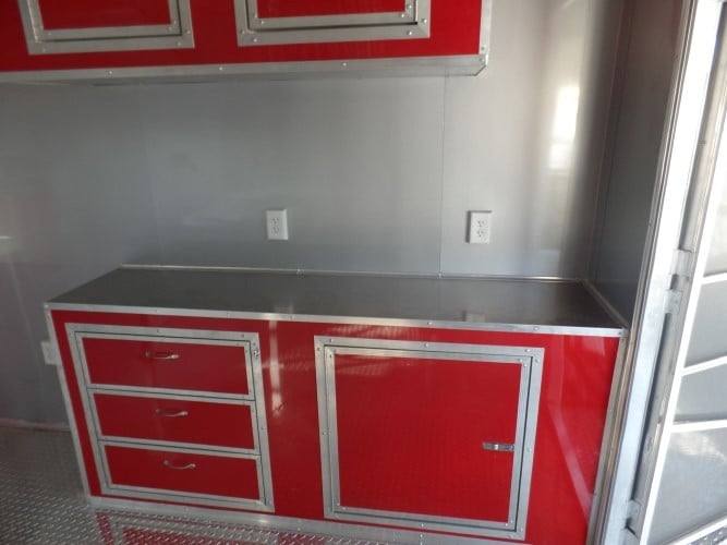8.5' x 26' Concession Trailer Red BBQ Food Event Vending
