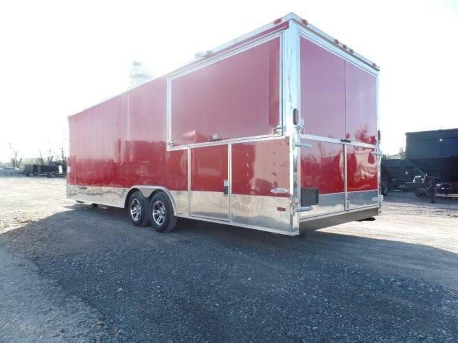 8.5' x 26' Concession Trailer Red BBQ Food Event Vending