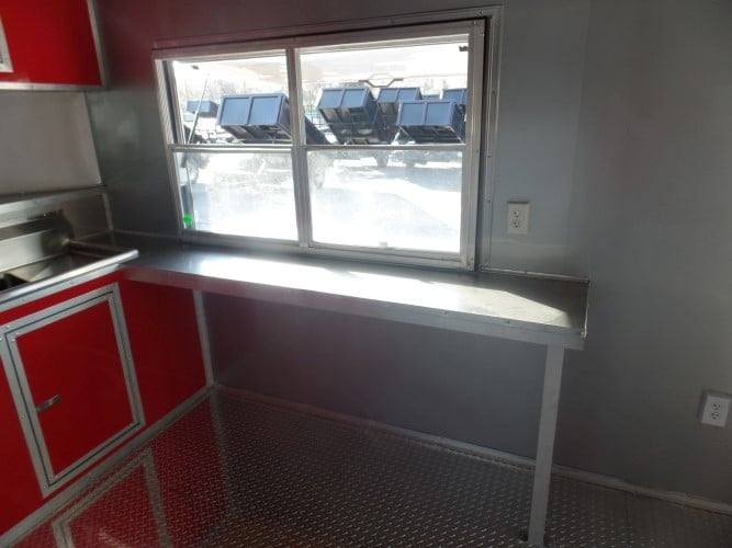 8.5' x 26' Concession Trailer Red BBQ Food Event Vending