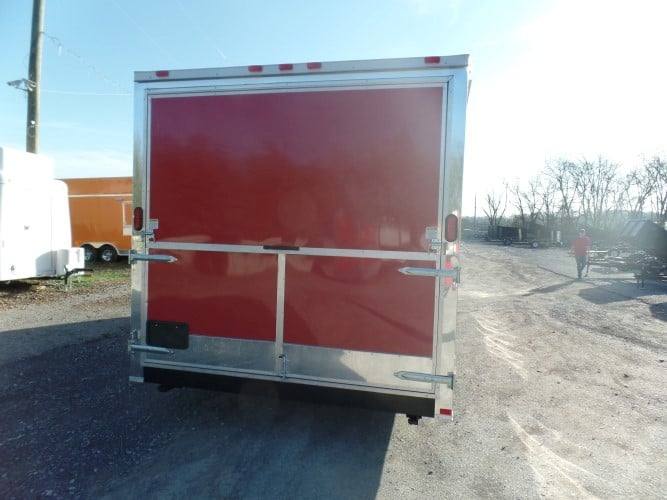 8.5' x 26' Concession Trailer Red BBQ Food Event Vending