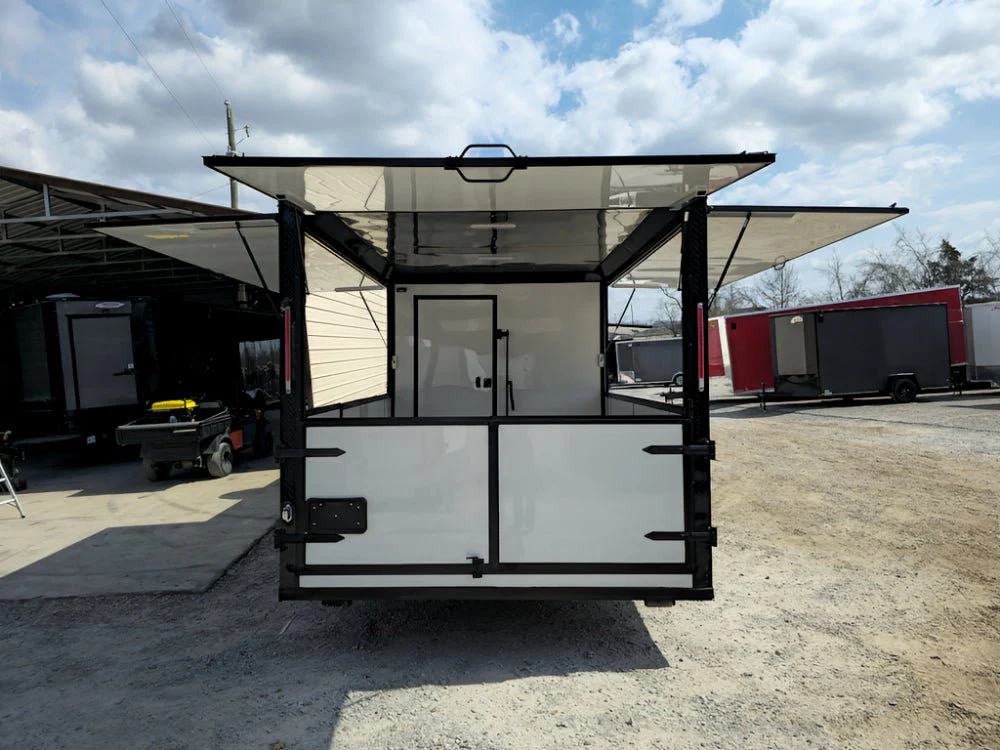 807-8.5-x-26-concession-trailer-white-w-blackout-kettle-corn-event-catering-16.webp 8.5' X 26' Concession Trailer White W/ Blackout Kettle Corn Event Catering