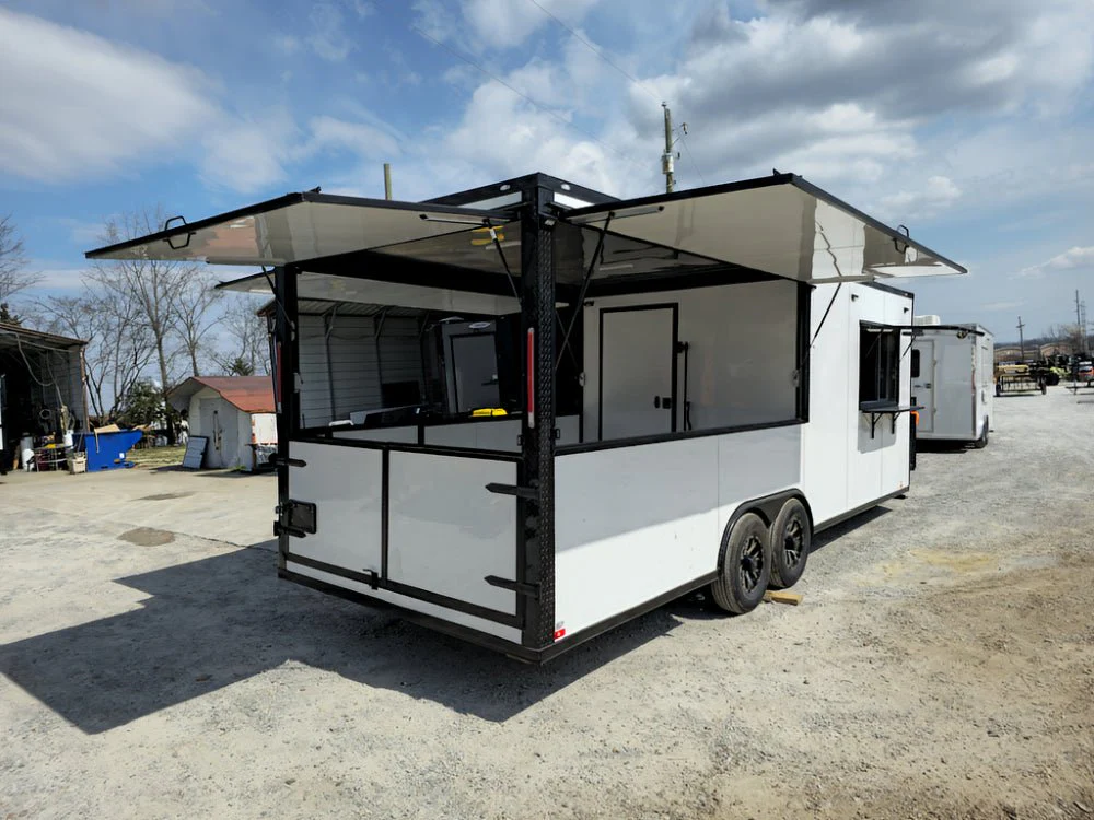 807-8.5-x-26-concession-trailer-white-w-blackout-kettle-corn-event-catering-17.webp 8.5' X 26' Concession Trailer White W/ Blackout Kettle Corn Event Catering