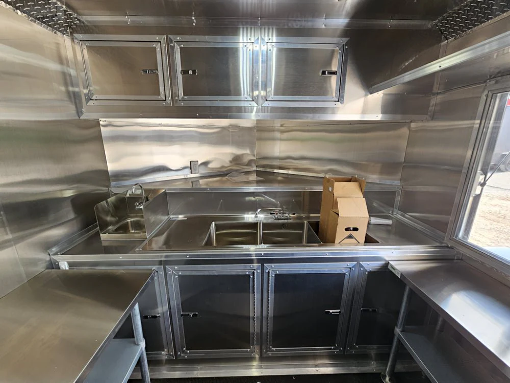 807-8.5-x-26-concession-trailer-white-w-blackout-kettle-corn-event-catering-23.webp 8.5' X 26' Concession Trailer White W/ Blackout Kettle Corn Event Catering