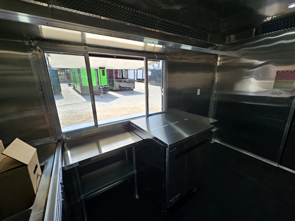 807-8.5-x-26-concession-trailer-white-w-blackout-kettle-corn-event-catering-24.webp 8.5' X 26' Concession Trailer White W/ Blackout Kettle Corn Event Catering