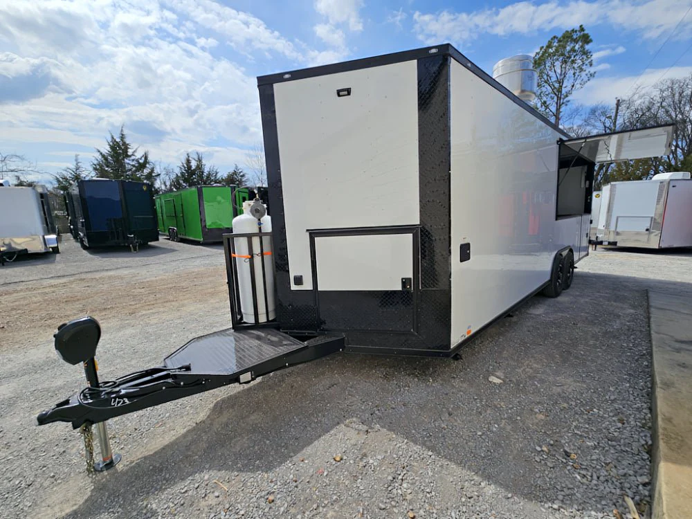 807-8.5-x-26-concession-trailer-white-w-blackout-kettle-corn-event-catering-7.webp 8.5' X 26' Concession Trailer White W/ Blackout Kettle Corn Event Catering