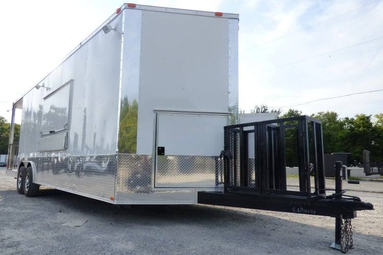 808-8.5-x-26-concession-white-bbq-food-trailer-with-appliances-32.jpg 8.5' x 26' Concession White BBQ Food Trailer With Appliances