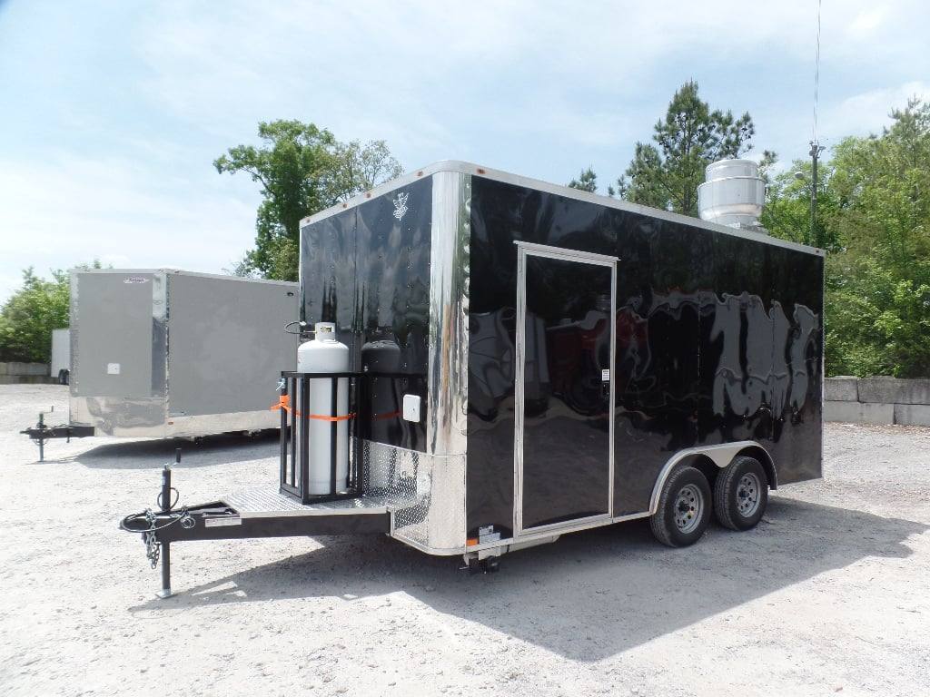 81-8.5-x-16-black-flat-front-concession-food-trailer-with-appliances-19.jpg 8.5' x 16' Black Flat Front Concession Food Trailer With Appliances