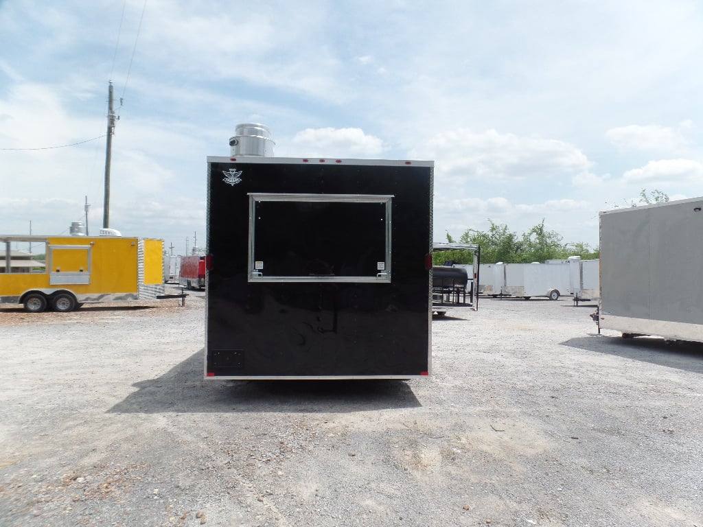 81-8.5-x-16-black-flat-front-concession-food-trailer-with-appliances-20.jpg 8.5' x 16' Black Flat Front Concession Food Trailer With Appliances