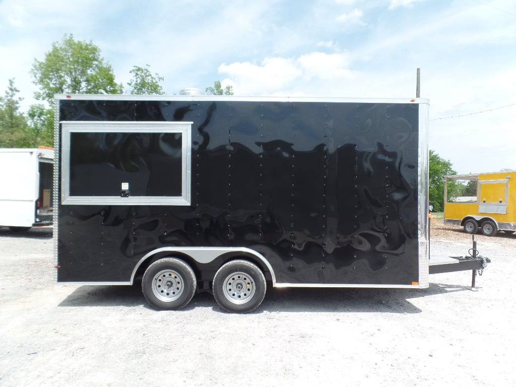 81-8.5-x-16-black-flat-front-concession-food-trailer-with-appliances-3.jpg 8.5' x 16' Black Flat Front Concession Food Trailer With Appliances